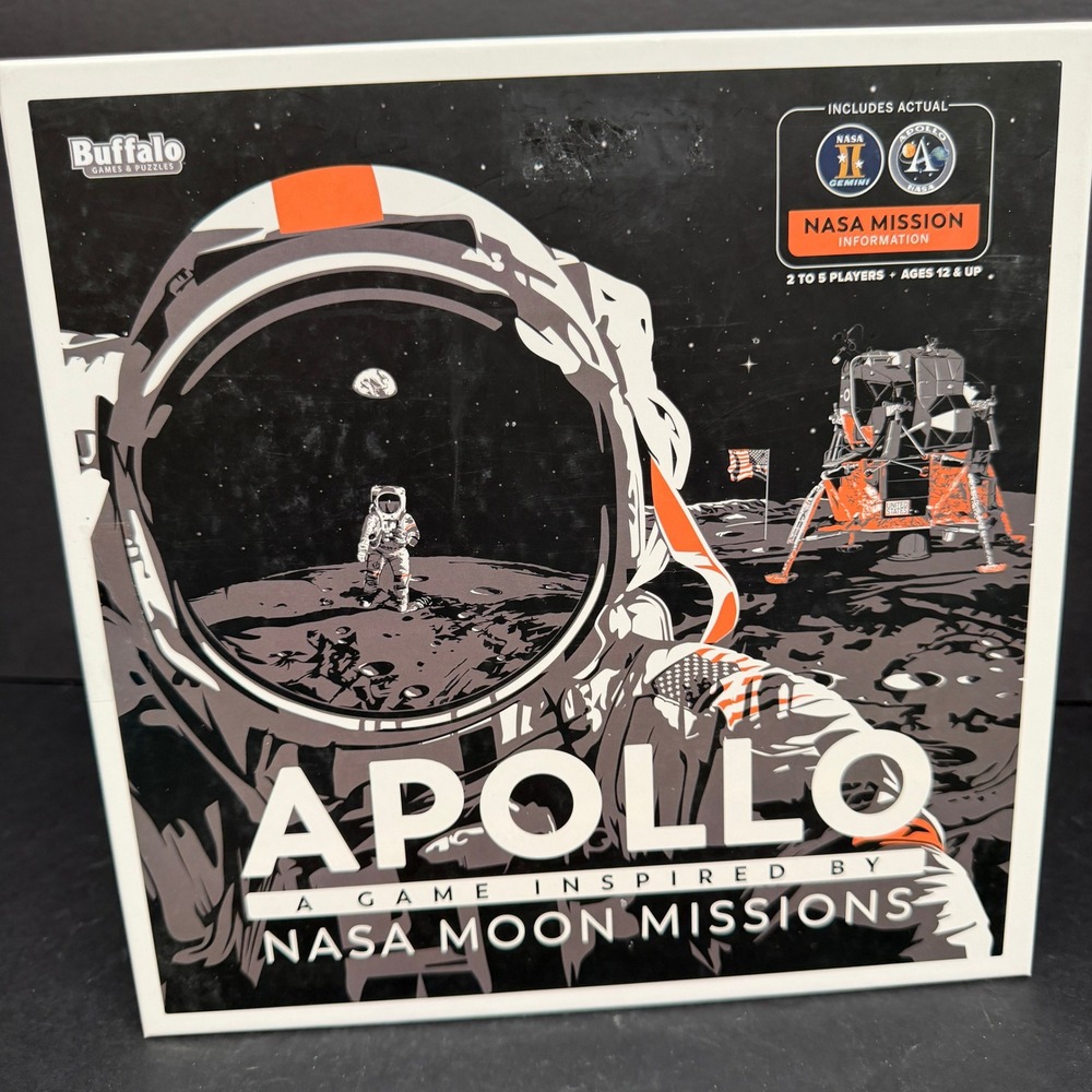 NWT, NIB Buffalo Games Apollo NASA Moon Missions Board Game Unisex FUN Astronaut